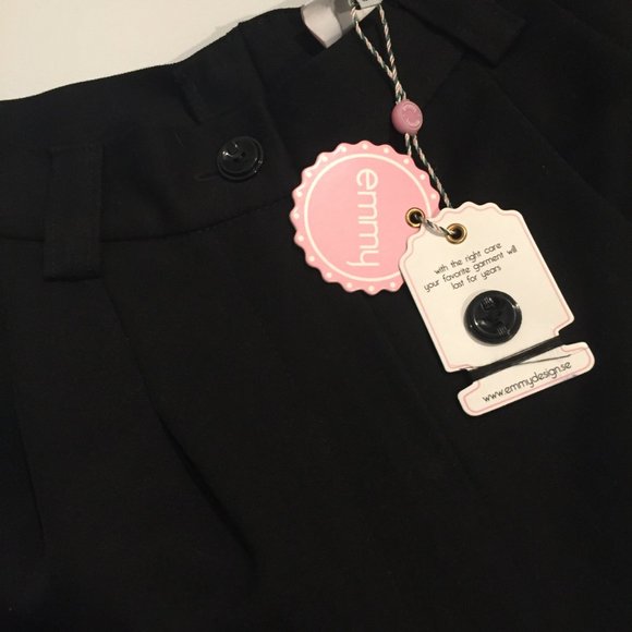 CLOSET CLEARANCE! Emmy Design Retro Black Twill Slender Slacks - Picture 4 of 5